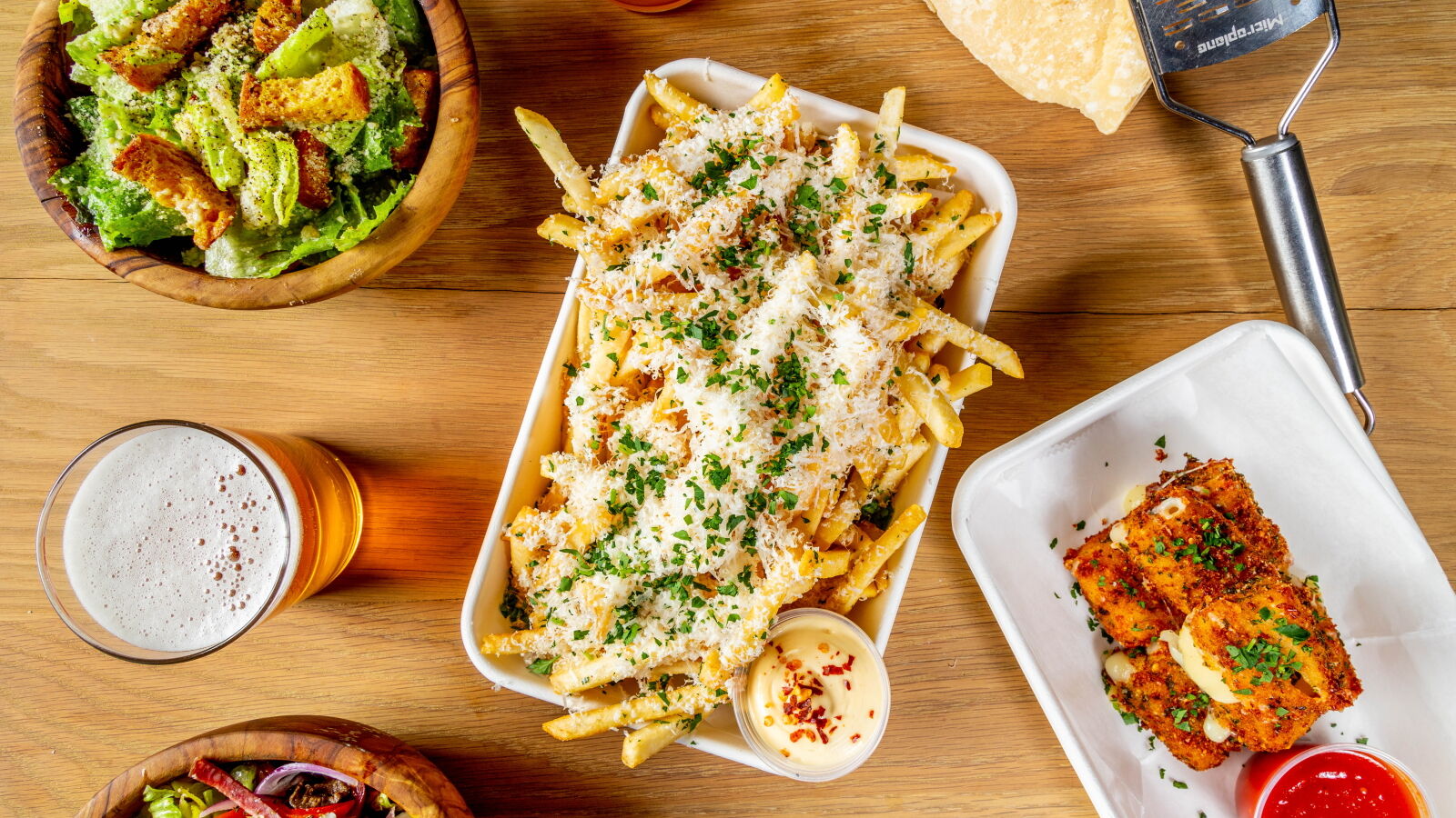 Parmesan French fries with garlic aioli